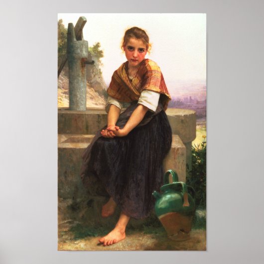 Broken Pitcher von Bouguereau Poster (Vorne)