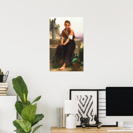 Broken Pitcher William-Adolphe Bouguereau Leinwand Poster (Heimbüro)