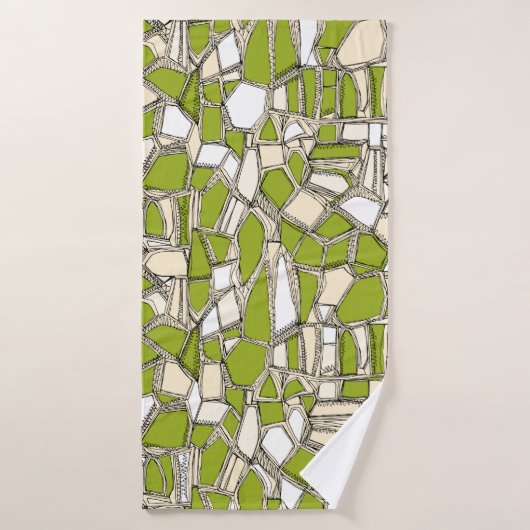 BROKEN POP citron Badehandtuch (Badehandtuch)