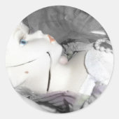 Broken-Puppe Runder Aufkleber (Vorderseite)