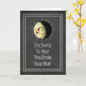 Broken Tail Bone Slipped On Ice Get Well Karte (Gelbe Blume)