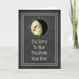 Broken Tail Bone Slipped On Ice Get Well Karte