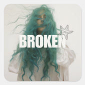 BROKEN teal-haired figure sticker (Vorderseite)