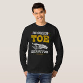 Broken Toe Survivor Toe Fracture Recovery Get Well T-Shirt (Vorne ganz)