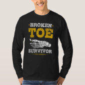 Broken Toe Survivor Toe Fracture Recovery Get Well T-Shirt (Vorderseite)