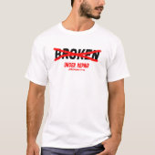 BROKEN unter Reparatur von hellfarbenen T-Shirts (Vorderseite)
