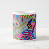 "Broken Wing" Abstrakte Kunst Jumbo-Tasse (Vorderseite)