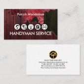 Broken Wood Fences Dirty Brick Wall Visitenkarte (Vorne/Hinten)