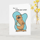 Broken Wrist Bear Karte (Gelbe Blume)
