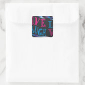 Broken Zebra Chalkboard Quadratischer Aufkleber (Tasche)