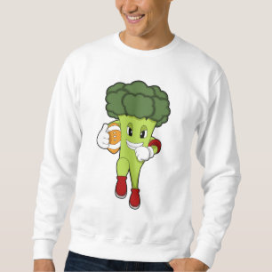 Brokkoli beim Fußball-Sport Sweatshirt