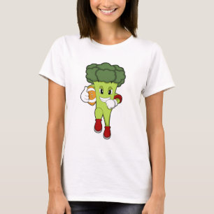 Brokkoli beim Fußball-Sport T-Shirt