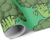 Brokkoli Grüne Gemüse Gag Geschenk Lustig Geschenkpapier (Rolleneckpunkt)