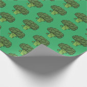 Brokkoli Grüne Gemüse Gag Geschenk Lustig Geschenkpapier (Ecke)