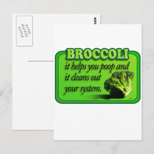 Brokkoli Postkarte (Vorne/Hinten)