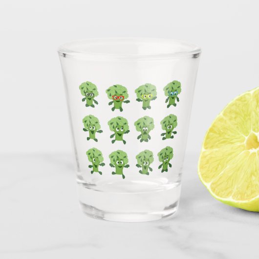 Brokkoli Schnapsglas (Vorderseite)