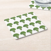 Brokkoli-Untersetzer Rechteckiger Pappuntersetzer (angewinkelt)