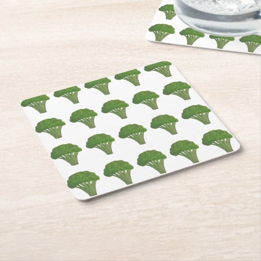 Brokkoli-Untersetzer Rechteckiger Pappuntersetzer (angewinkelt)