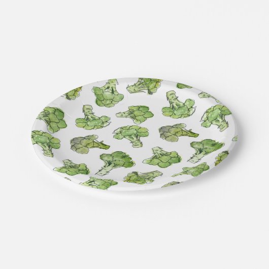 Brokkoli - zerstreut pappteller (Schrägansicht)