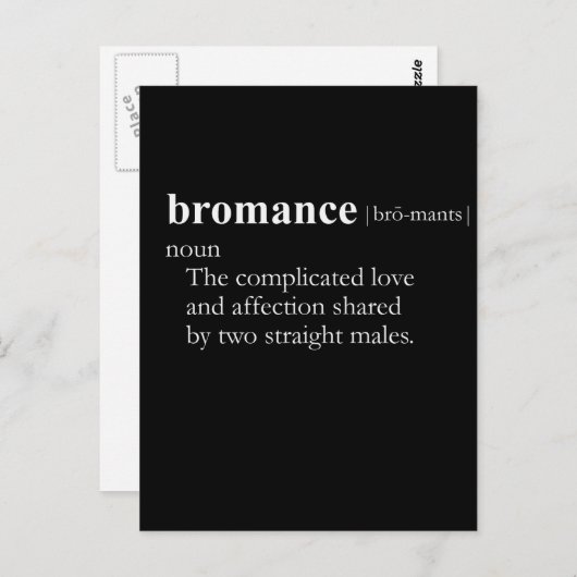 BROMANCE (Definition) Postkarte (Vorne/Hinten)