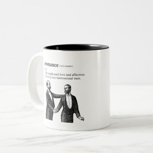 BROMANCE ZWEIFARBIGE TASSE (Vorderseite Links)