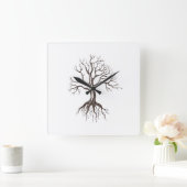 Brombaum Quadratische Wanduhr (Zuhause)