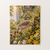 Brombeer-Garten-Igel-Design Puzzle (Vertikal)