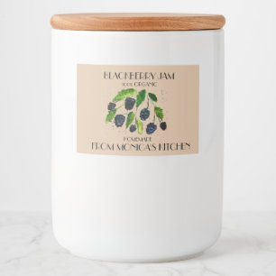 Brombeer-Marmelade Brombeeren Aquarell-Beeren Lebensmitteletikett