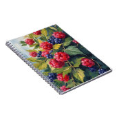 Brombeer-Strauch Himbeeren Wasserfarbe Obst Notizblock (Rechte Seite)