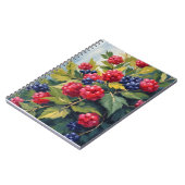 Brombeer-Strauch Himbeeren Wasserfarbe Obst Notizblock (Linke Seite)