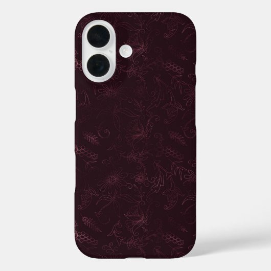 Brombeer-Wein-Muster Case-Mate iPhone Hülle (Rückseite)