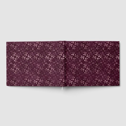 Brombeer-Wein-Muster  Gästebuch (Voll)