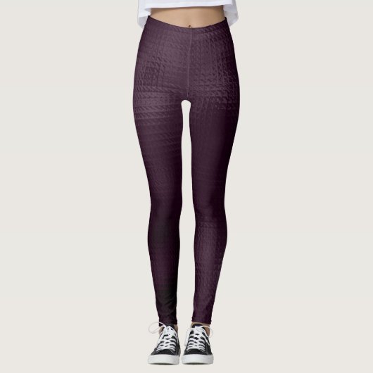 Brombeer-Wein-Muster Leggings (Vorderseite)