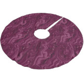 Brombeer-Wein-Muster Polyester Weihnachtsbaumdecke (Schrägansicht)