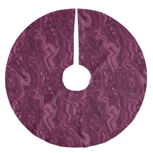 Brombeer-Wein-Muster Polyester Weihnachtsbaumdecke (Vorderseite)