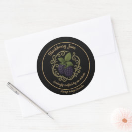Brombeer-Whisper – Artisan-Jam-Etikett Runder Aufkleber
