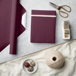 Brombeere Dunkel Burgunder Rot Gestreift Geschenkpapier