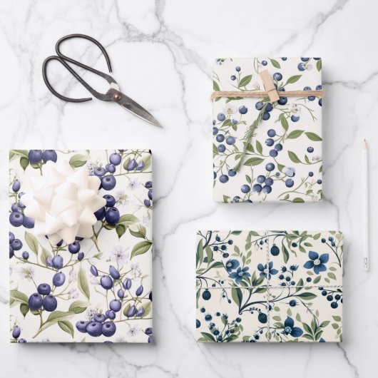 Brombeere Geschenkpapier Set (Vorderseite)