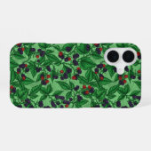 Brombeeren auf grün iPhone 16 hülle (Rückseite (Horizontal))