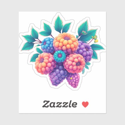 Brombeeren Aufkleber (Blatt)