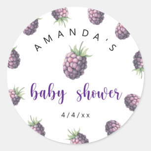 Brombeeren - Babyparty Runder Aufkleber