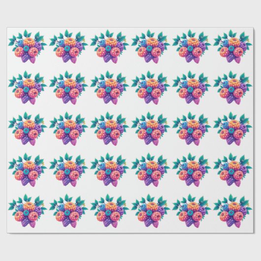 Brombeeren Geschenkpapier (Flach)