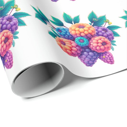 Brombeeren Geschenkpapier (Rolleneckpunkt)
