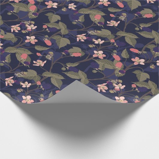 Brombeeren Muster Geschenkpapier (Ecke)