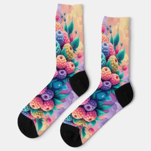 Brombeeren Socken (Linkes Detail)