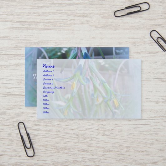 Bromeliad Blüten Visitenkarte (Vorderseite/Rückseite Beispiel)