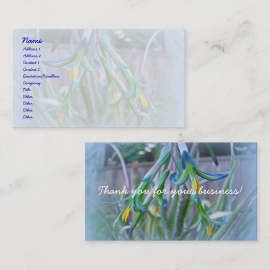 Bromeliad Blüten Visitenkarte (Vorne/Hinten)