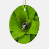Bromeliad Green Botanical Fotografie Keramik Ornament (Rechts)