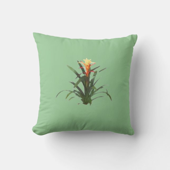 Bromeliad mit Blume Kissen (Vorderseite)