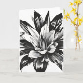 Bromelie - Aquarellblumen Karte (Gelbe Blume)